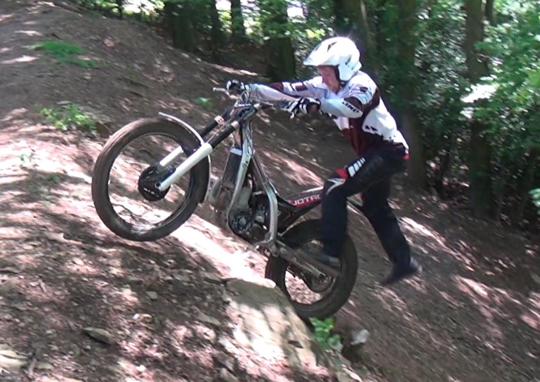 Video still from my Sideways dismount at the top of the Hill