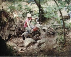 Me riding in a World Round Trials Competition at Port Huron, Michigan in 1976.