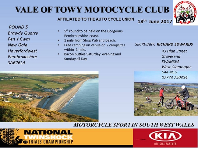 KIA Twinshock Trials Championship Round 5 Info 2017